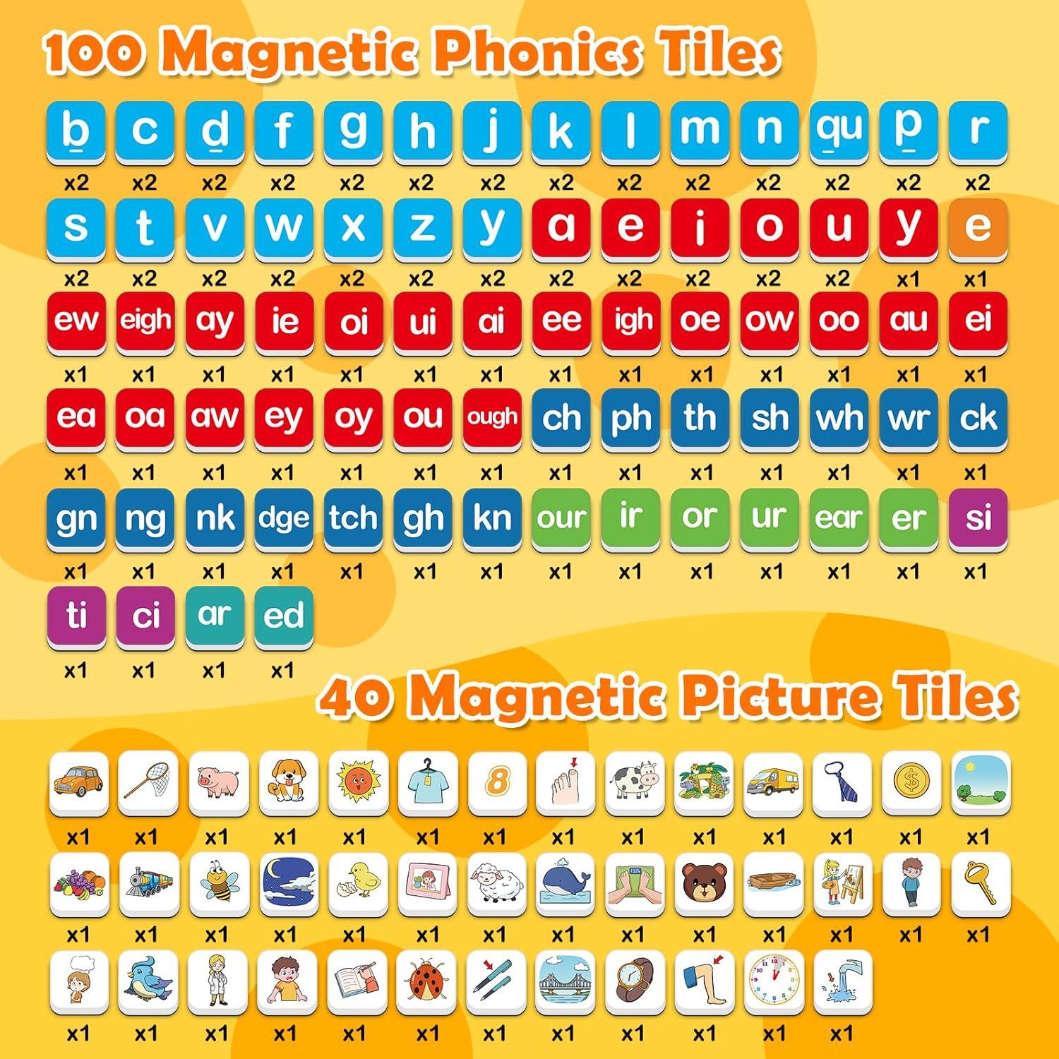 Letras Magnéticas Aizweb 140 Piezas para Aprender a Leer