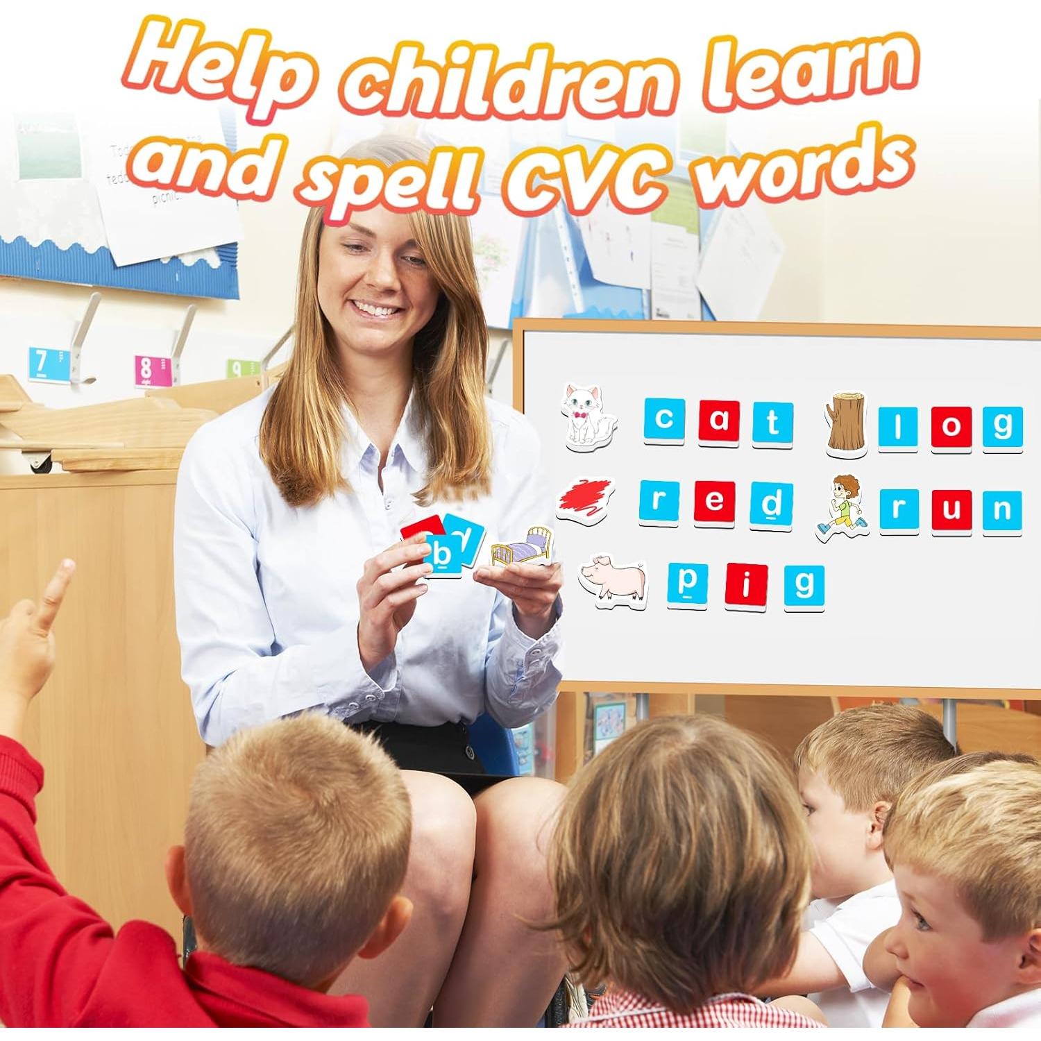 Letras Magnéticas Kasfalci 128 Piezas para Aprendizaje Infantil