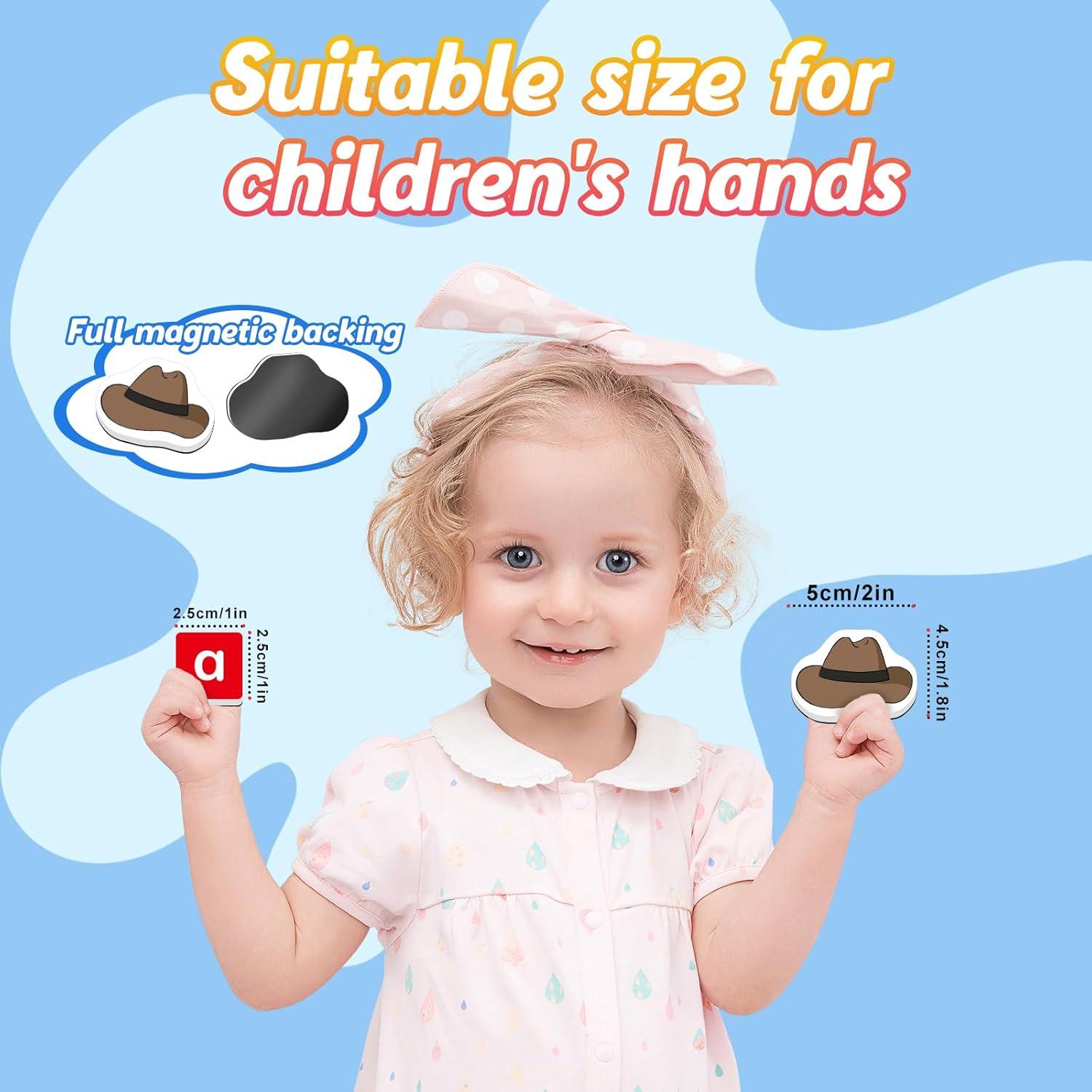 Letras Magnéticas Kasfalci 128 Piezas para Aprendizaje Infantil