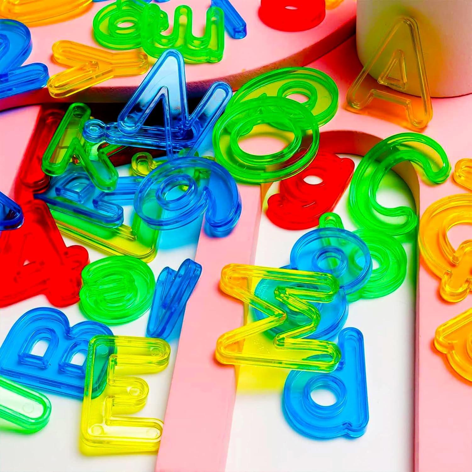 Juego de Letras y Números Transparentes Bbiamsleep 67 Pcs