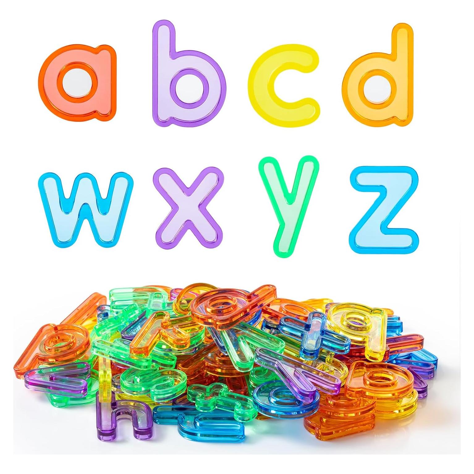 78 Piezas Letras de Plástico PreTrans para Niños - Alfabeto en Minúsculas