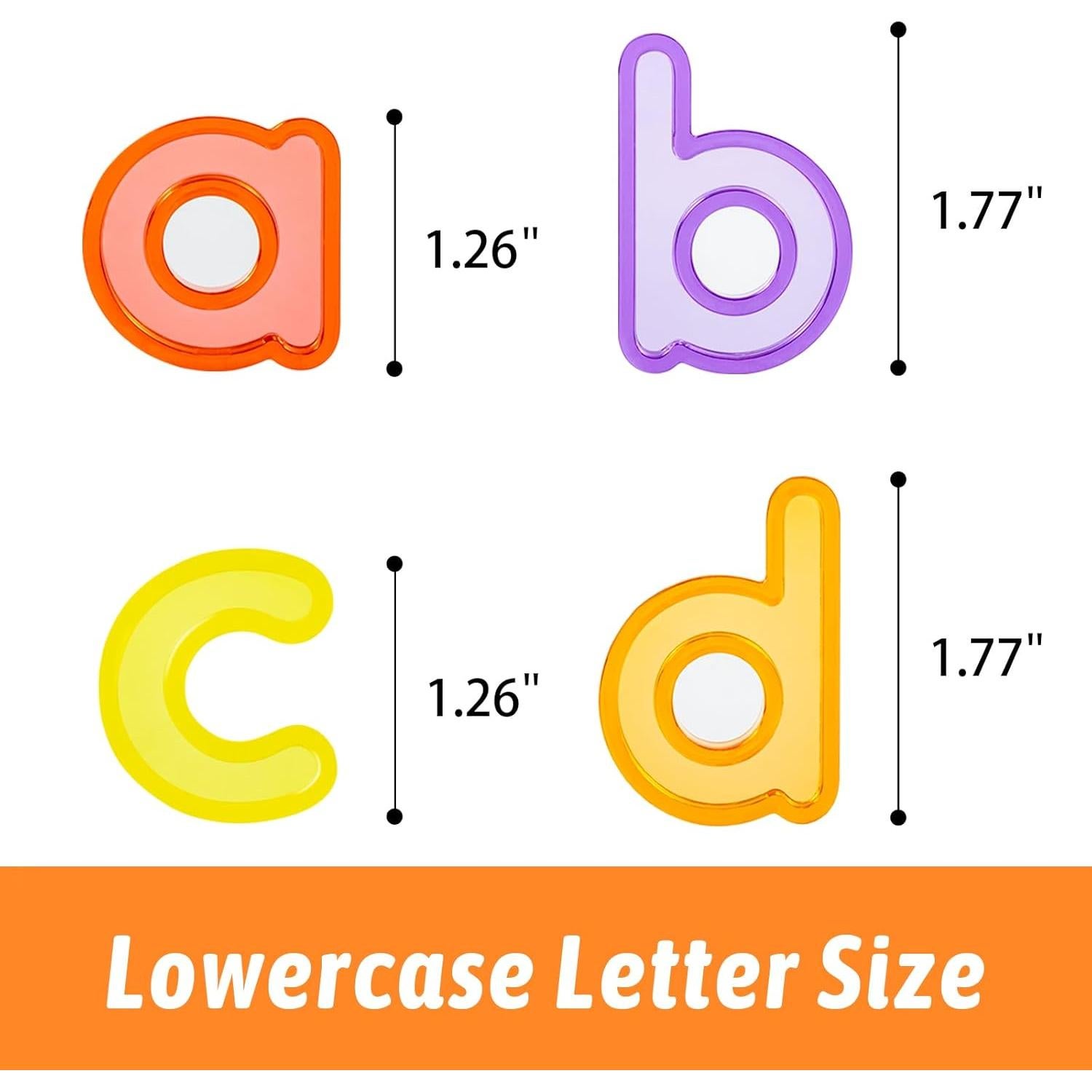 78 Piezas Letras de Plástico PreTrans para Niños - Alfabeto en Minúsculas