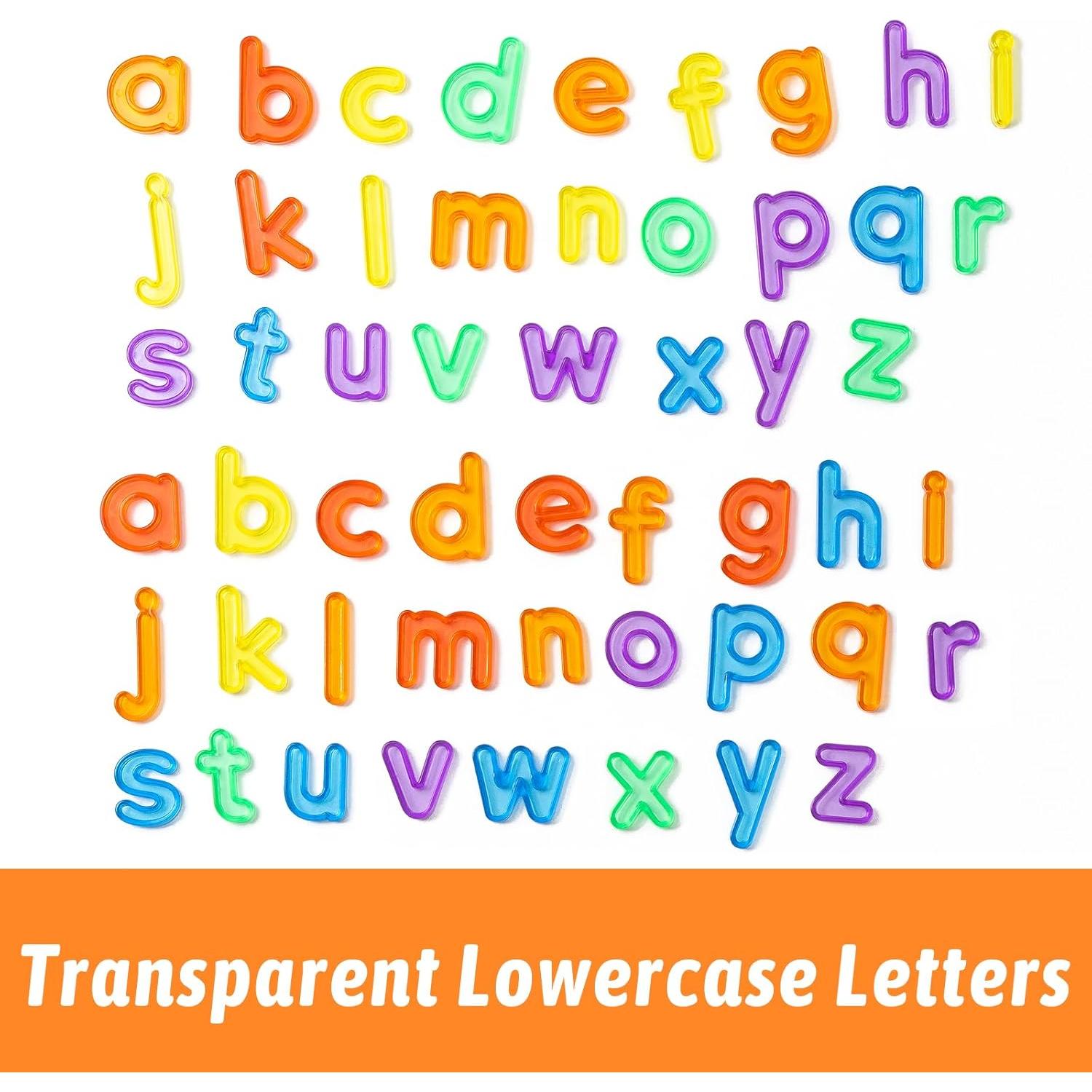 78 Piezas Letras de Plástico PreTrans para Niños - Alfabeto en Minúsculas