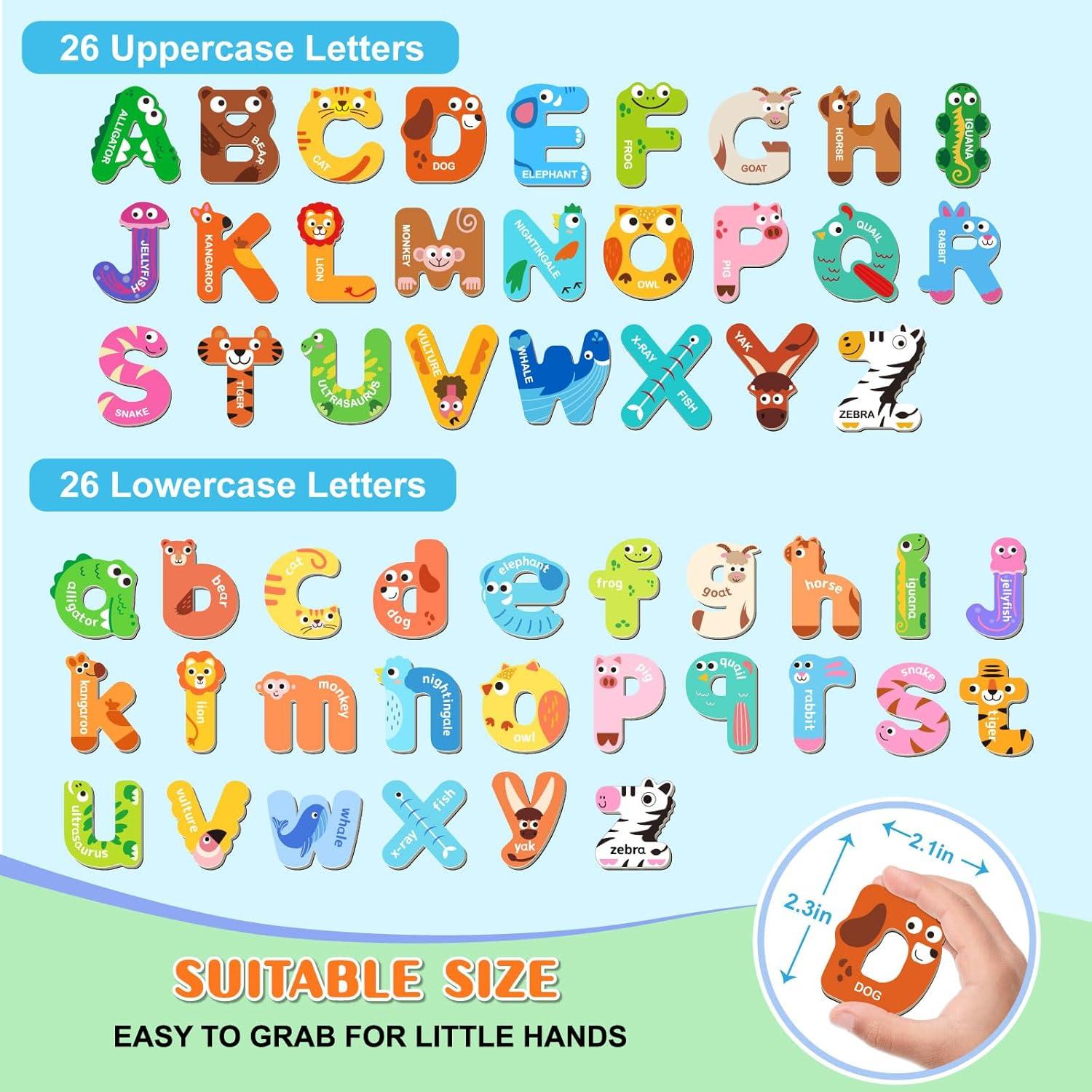 Letras Magnéticas ABC Uranus&No.1 52 Piezas Coloridas