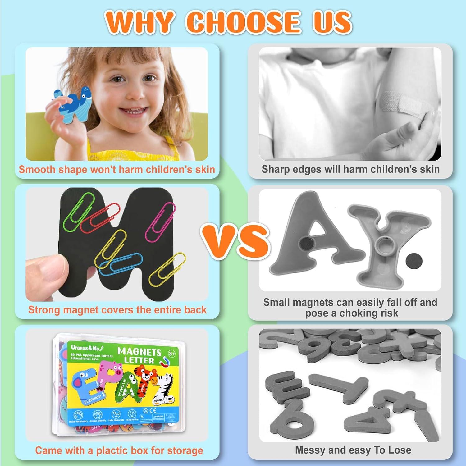 Letras Magnéticas ABC Uranus&No.1 52 Piezas Coloridas