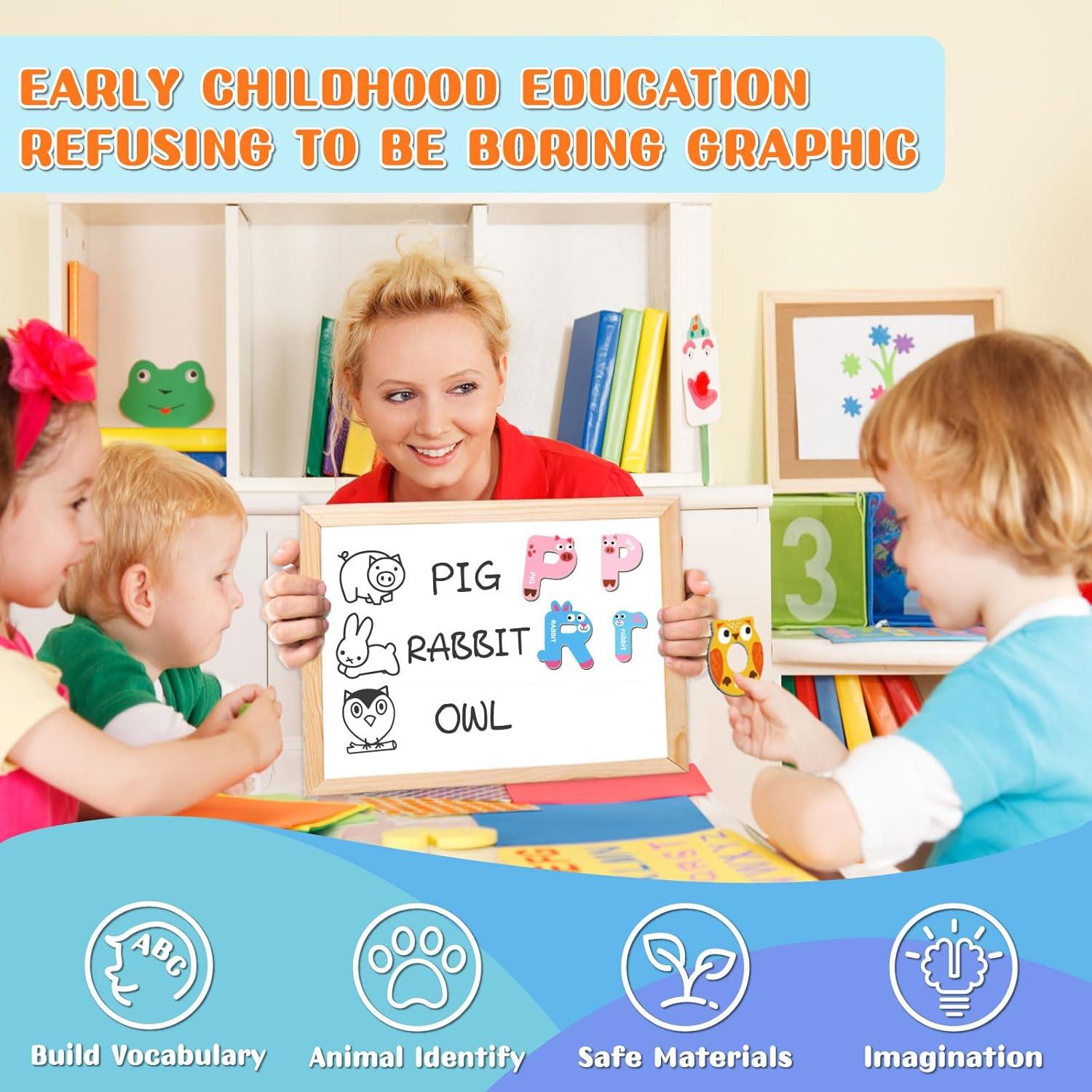 Letras Magnéticas ABC Uranus&No.1 52 Piezas Coloridas