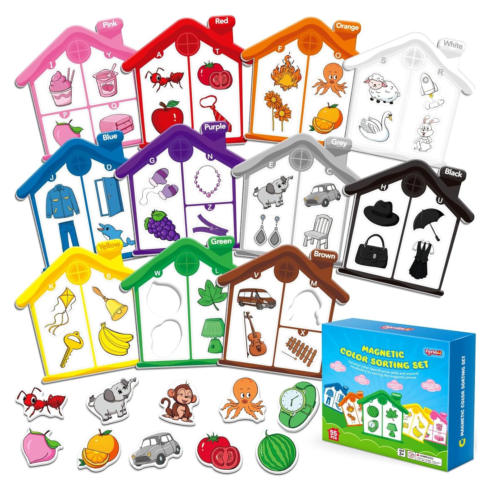 Juguete Magnético de Clasificación de Colores Torlam - 55 Piezas