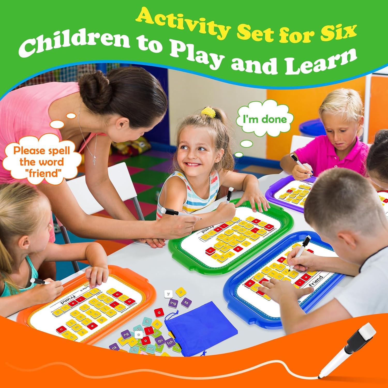 Juego de Palabras Fonéticas Edulok con Letras Magnéticas y Tableros