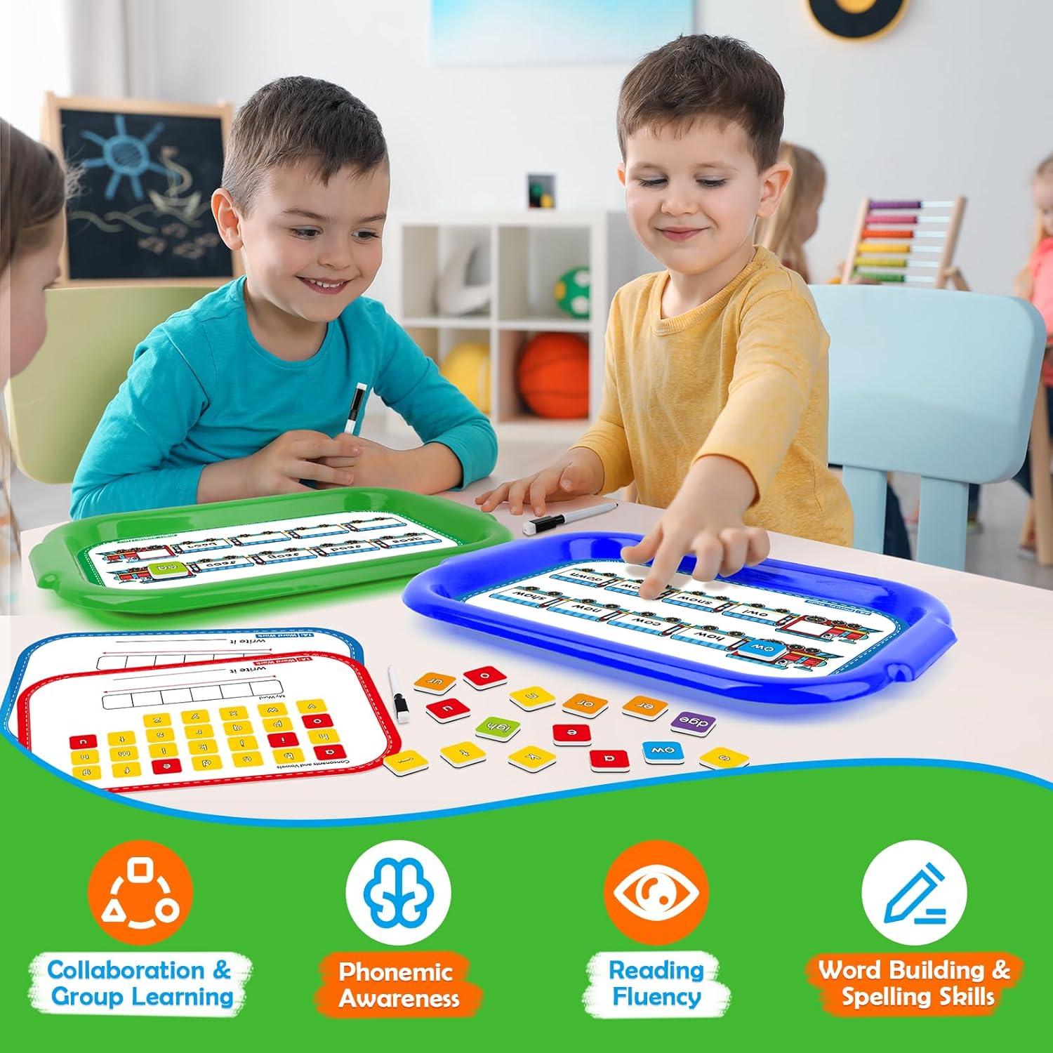 Juego de Palabras Fonéticas Edulok con Letras Magnéticas y Tableros