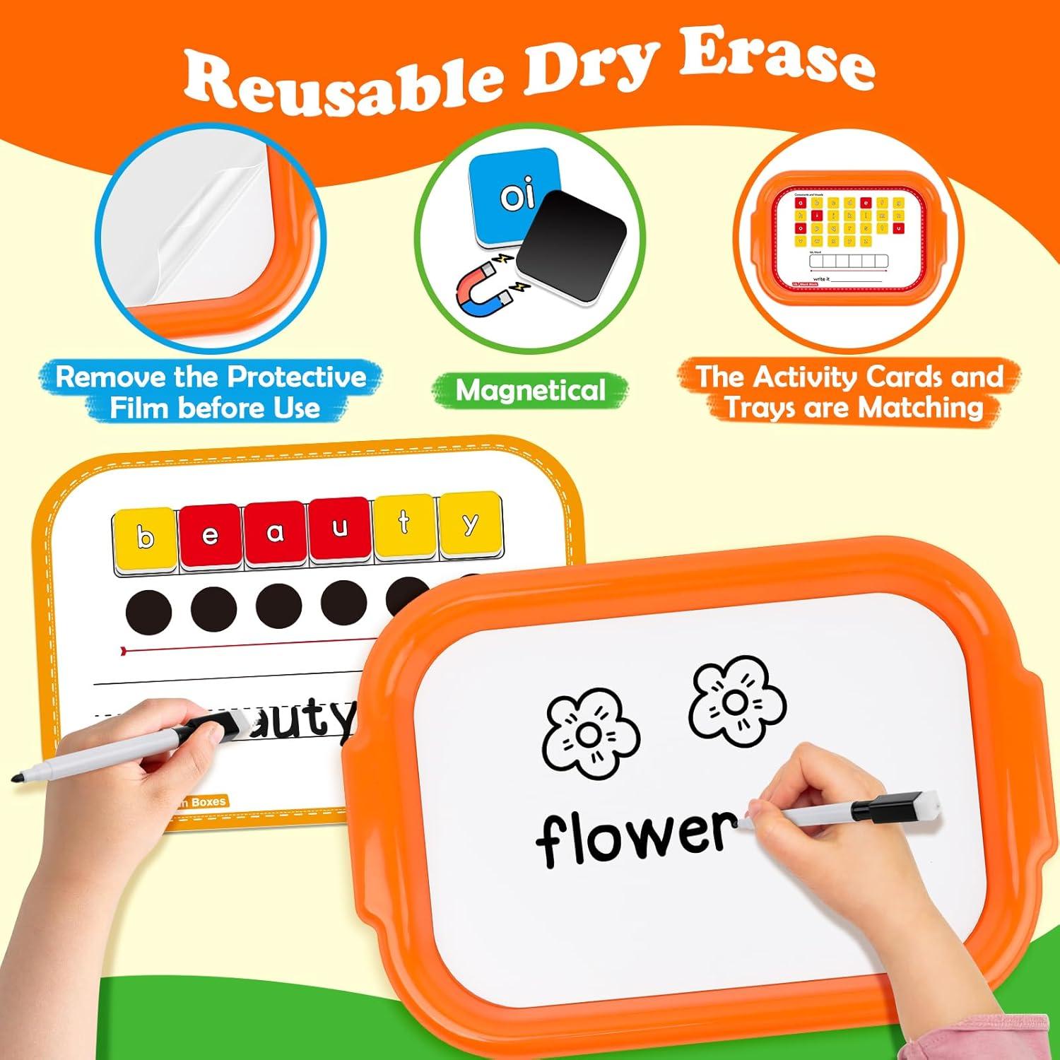 Juego de Palabras Fonéticas Edulok con Letras Magnéticas y Tableros