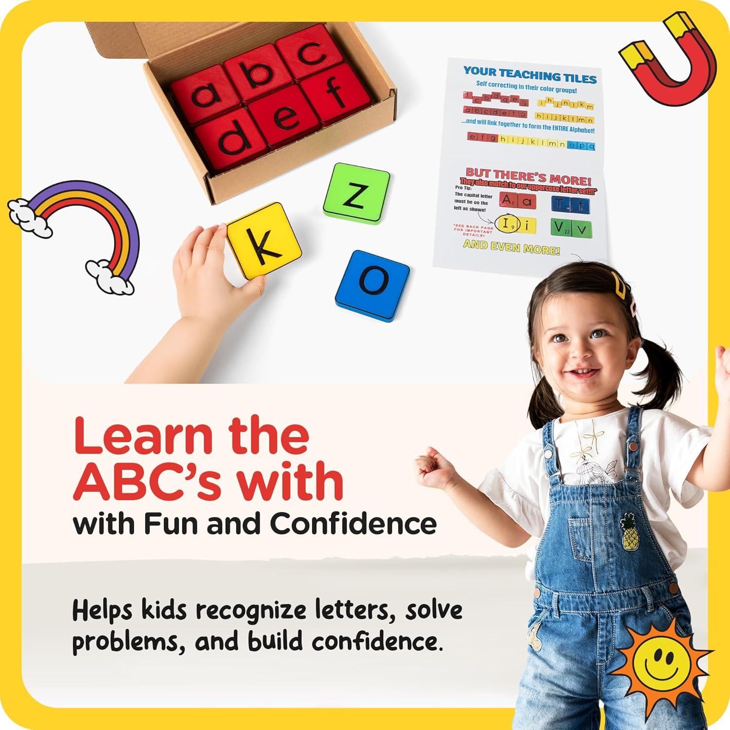 Letras Magnéticas en Minúsculas Teaching Tiles - Juego Educativo