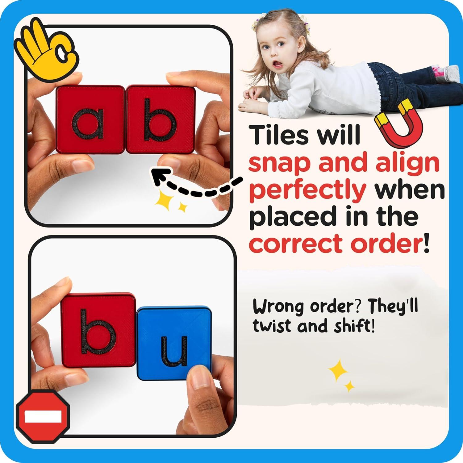 Letras Magnéticas en Minúsculas Teaching Tiles - Juego Educativo