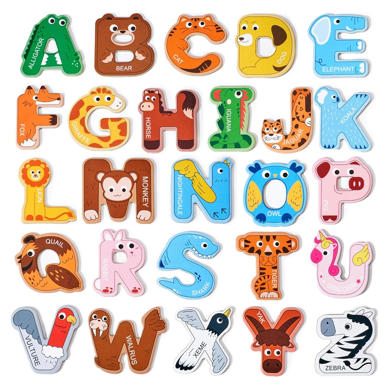 Letras Magnéticas JoyCat 26 Piezas Alfabeto para Niños