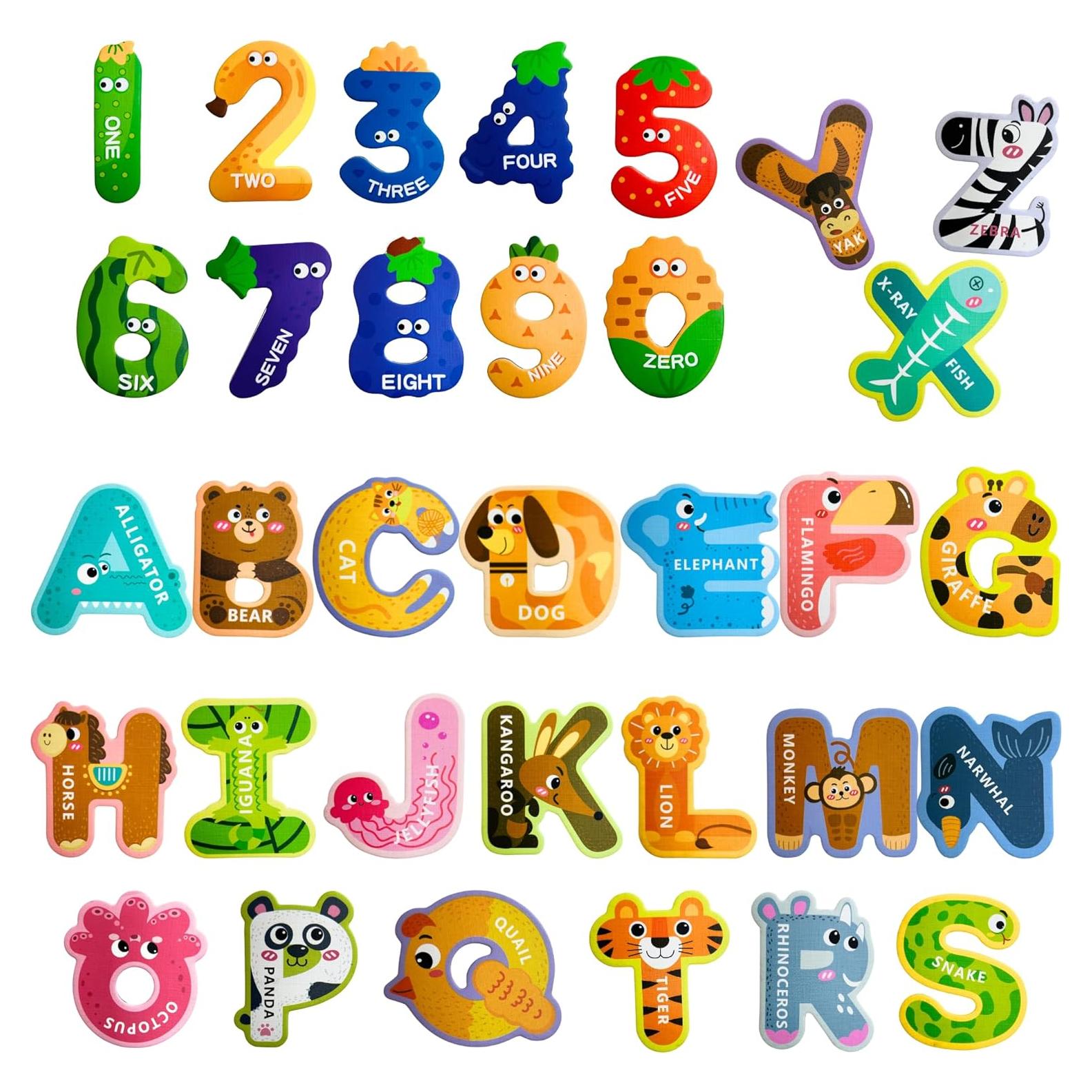 Letras y Números Magnéticos EHR - Alfabeto Animal 36 Piezas