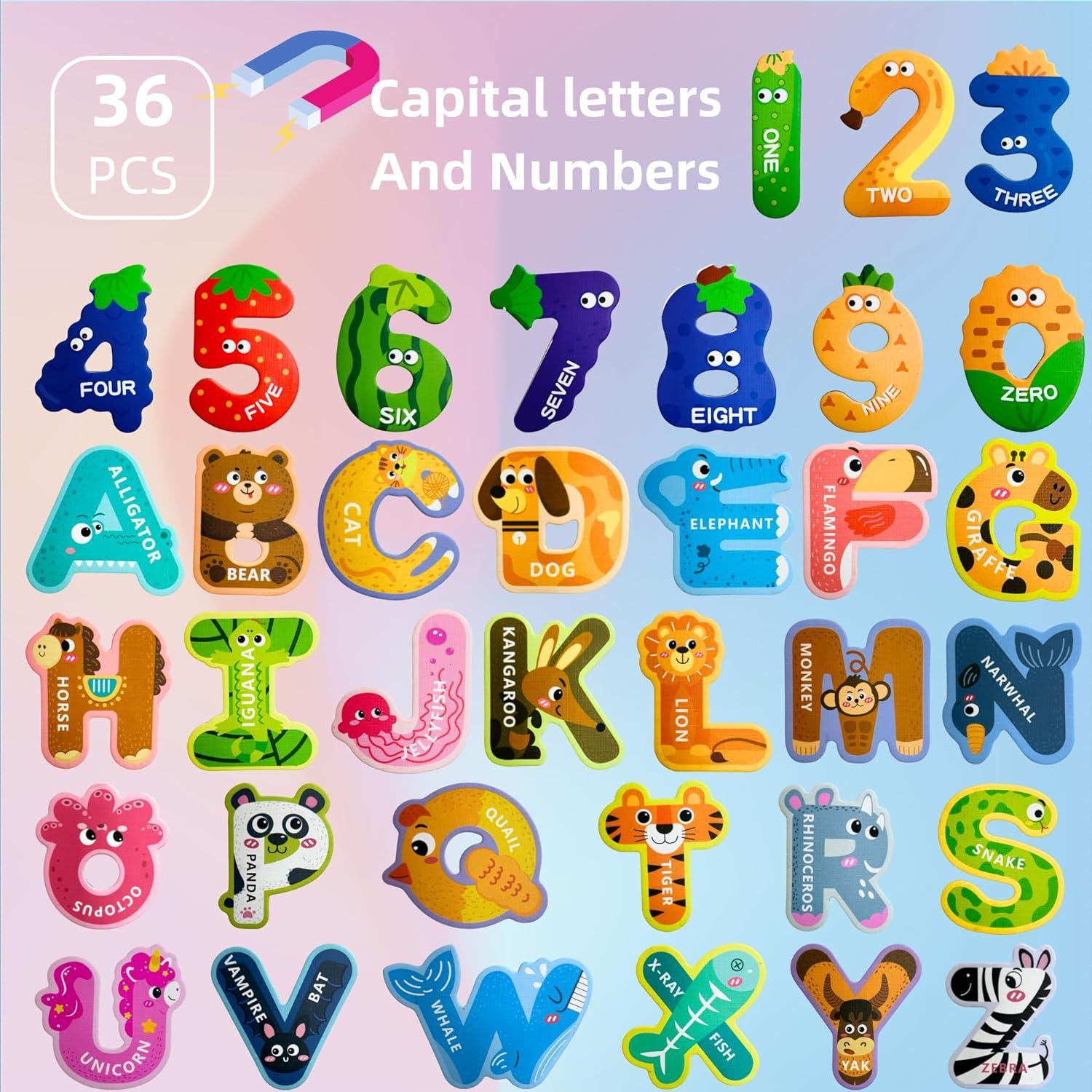 Letras y Números Magnéticos EHR - Alfabeto Animal 36 Piezas