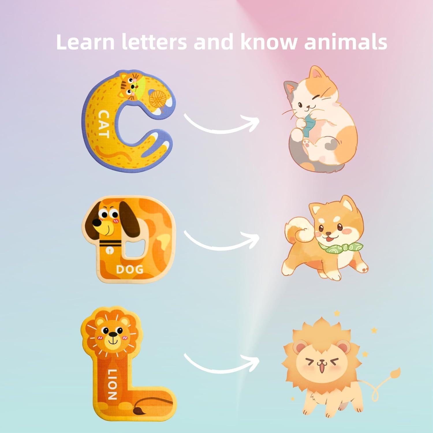 Letras y Números Magnéticos EHR - Alfabeto Animal 36 Piezas