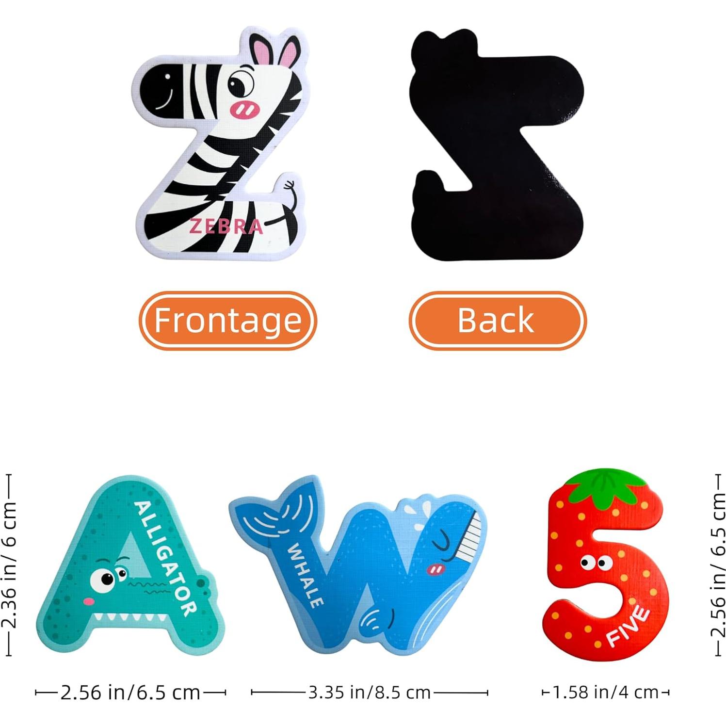 Letras y Números Magnéticos EHR - Alfabeto Animal 36 Piezas