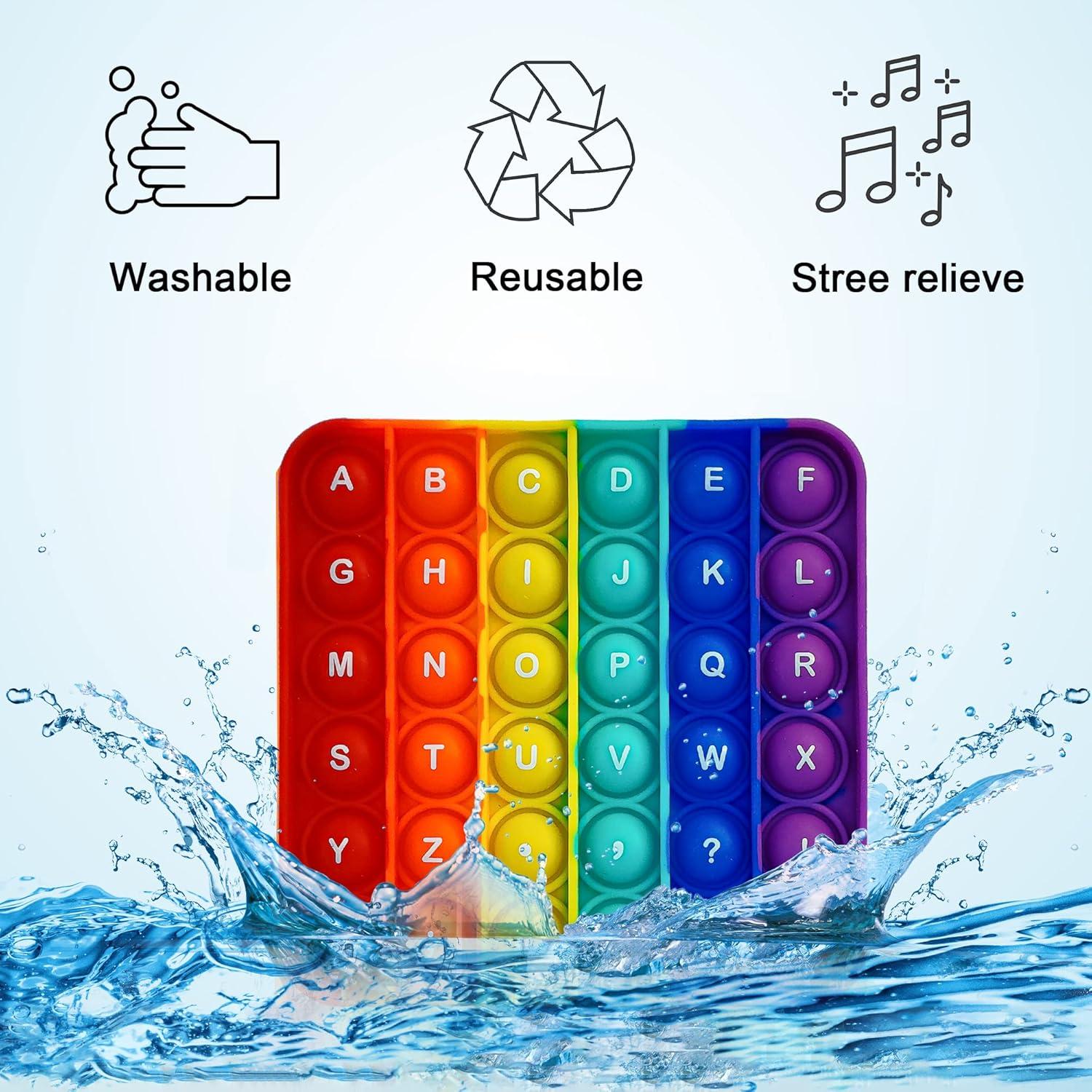 Juguete Antiestrés Educativo Proweber Letras y Números 4 Paquetes