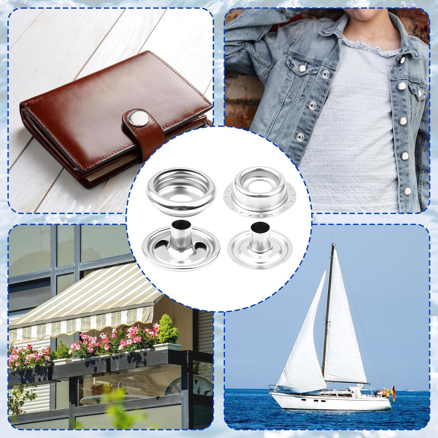 Kit de 103 Botones de Presión Acero Inoxidable Fampery