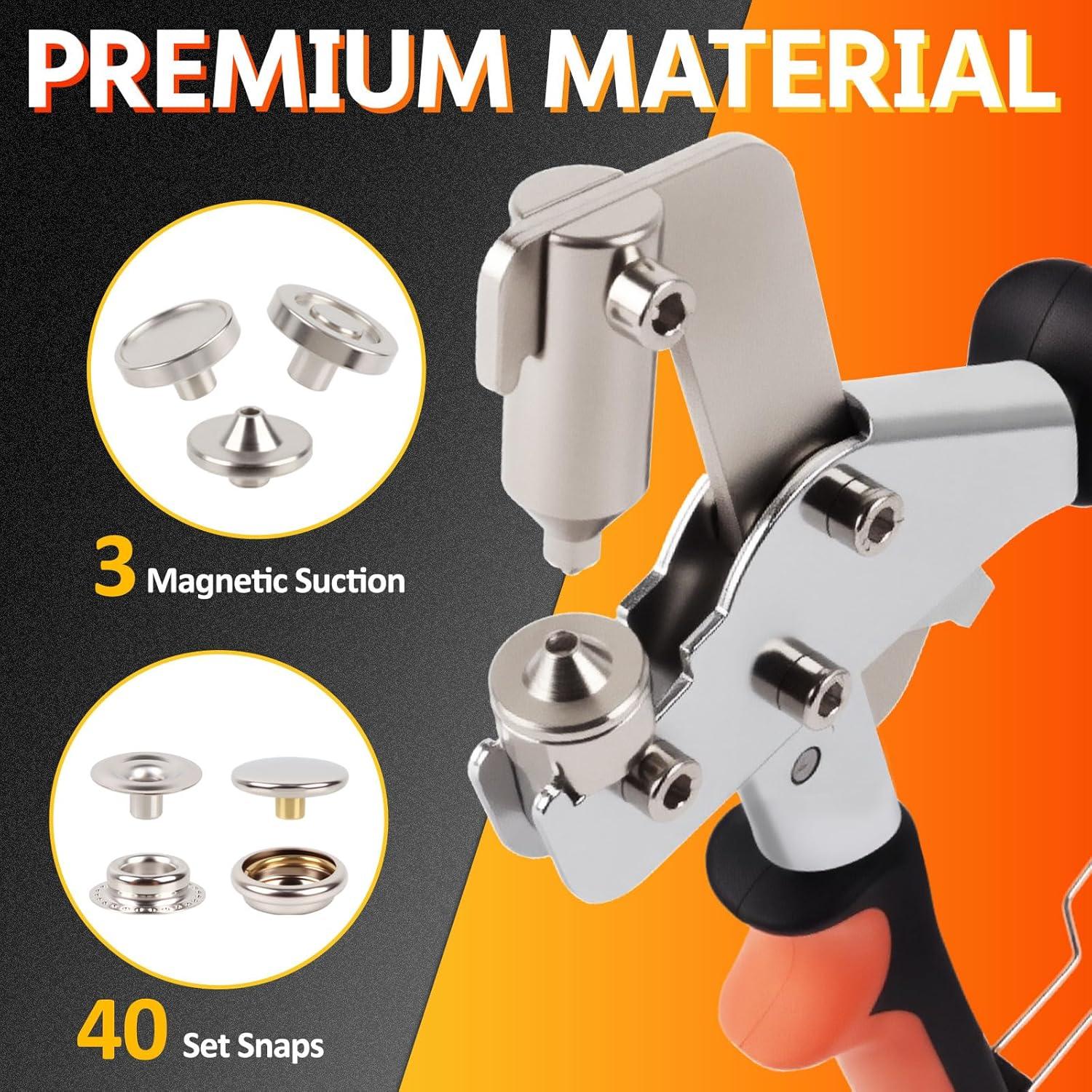 Kit de Instalación de Botones a Presión ZAPSIFOU 160 Piezas