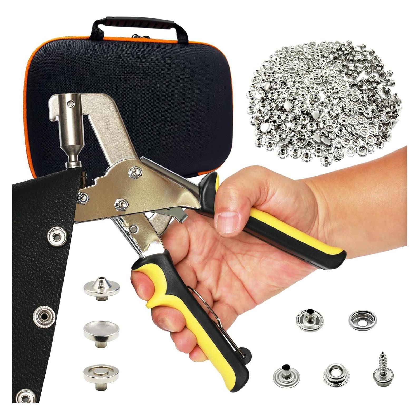 Kit de Botones a Presión Gromerior con Estuche y 100 Botones 15mm