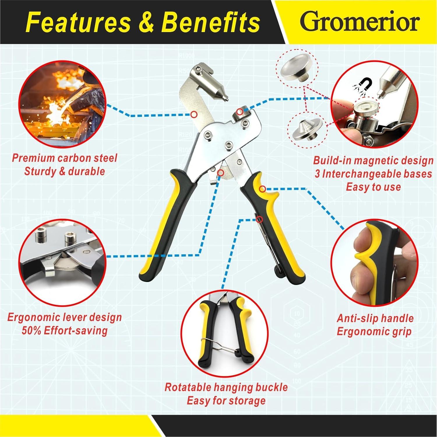 Kit de Botones a Presión Gromerior con Estuche y 100 Botones 15mm