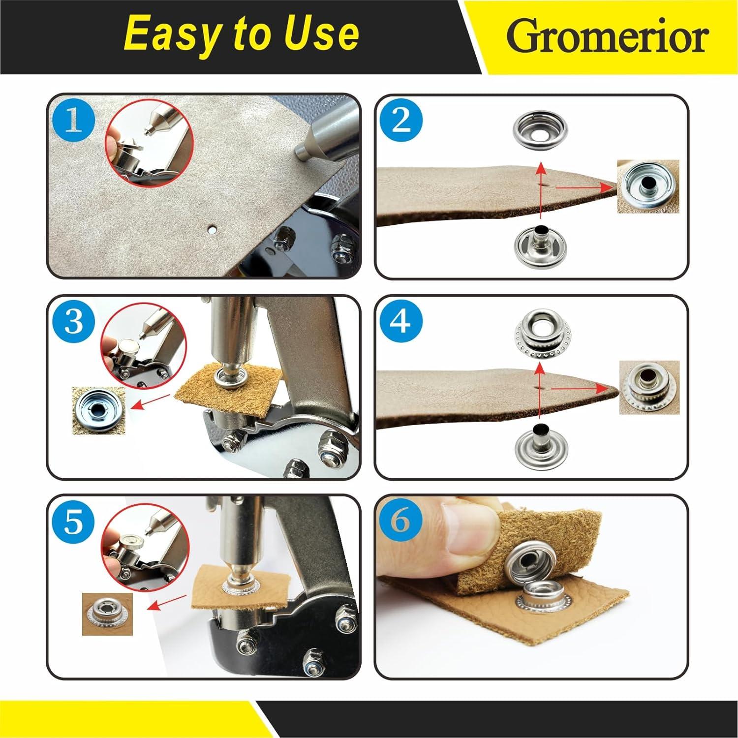 Kit de Botones a Presión Gromerior con Estuche y 100 Botones 15mm