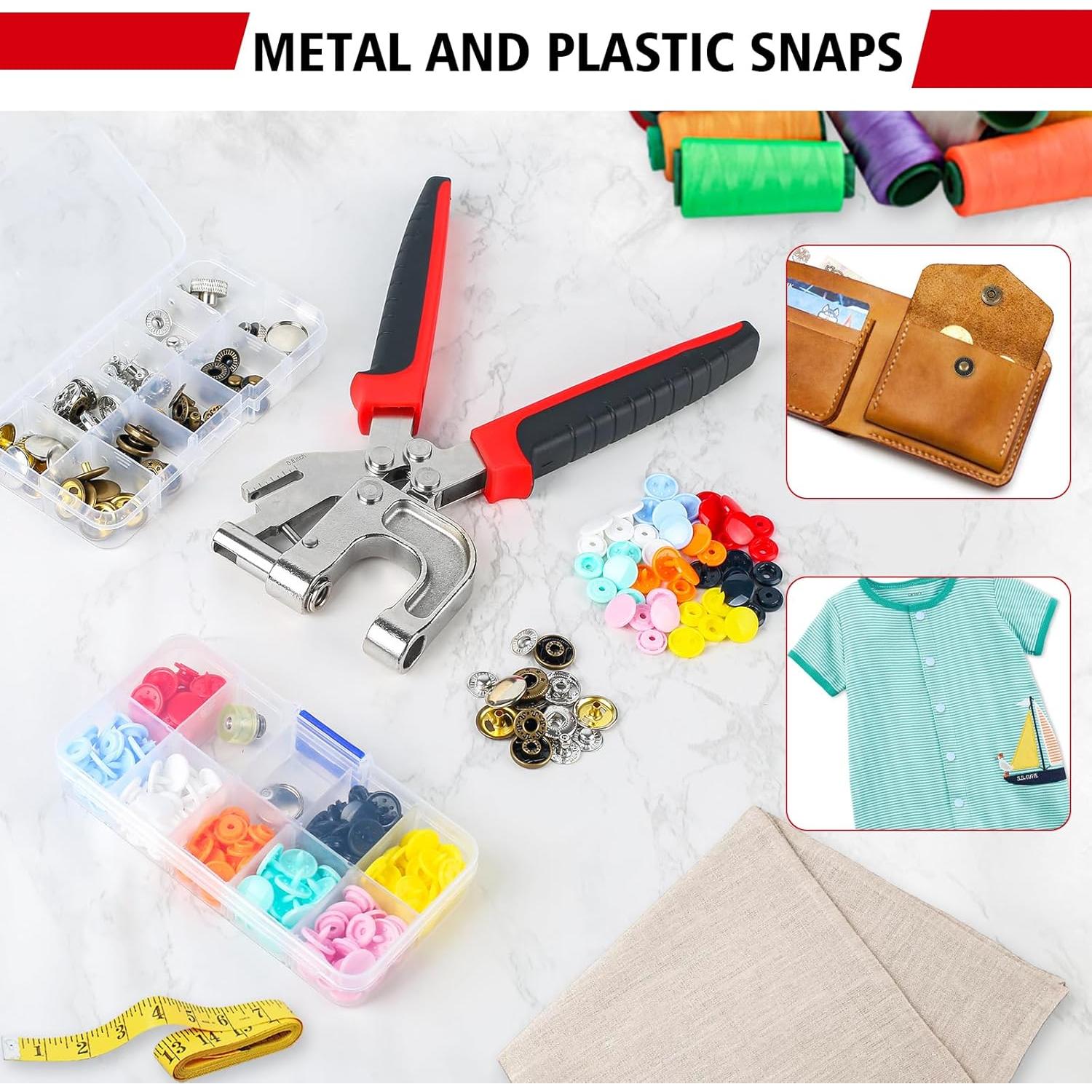 Kit de broches Y-zuisoumt 192 PCS plástico y 80 metal 15mm