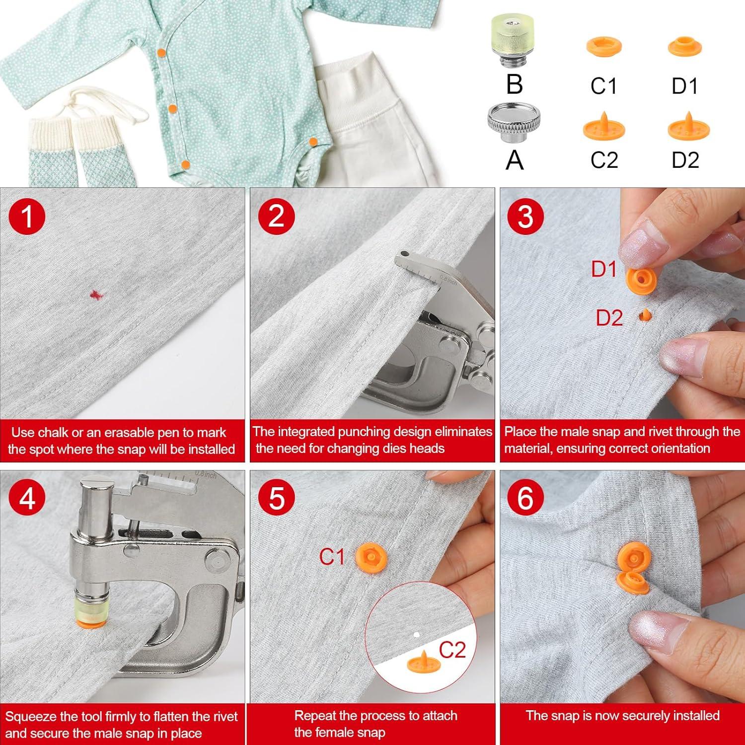 Kit de broches Y-zuisoumt 192 PCS plástico y 80 metal 15mm