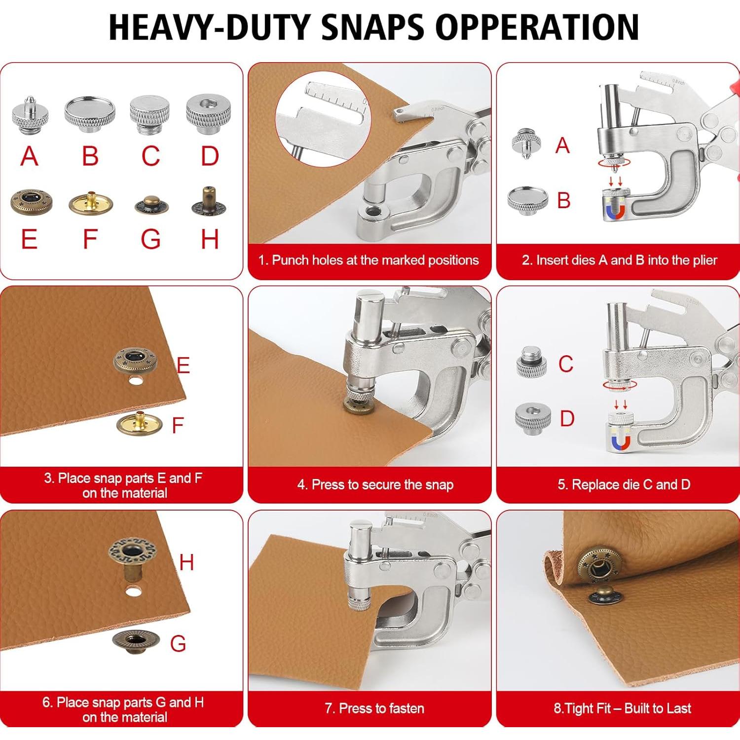 Kit de broches Y-zuisoumt 192 PCS plástico y 80 metal 15mm