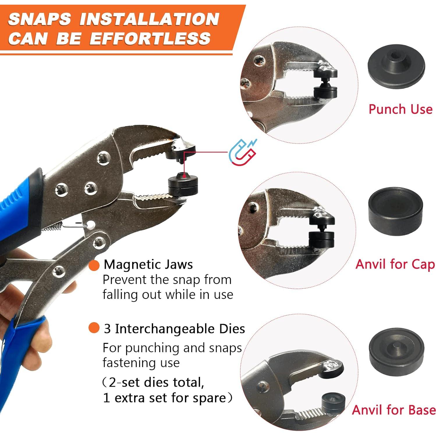 Kit de Botones de Presión MinliGUY 15mm para Barcos y Lonas