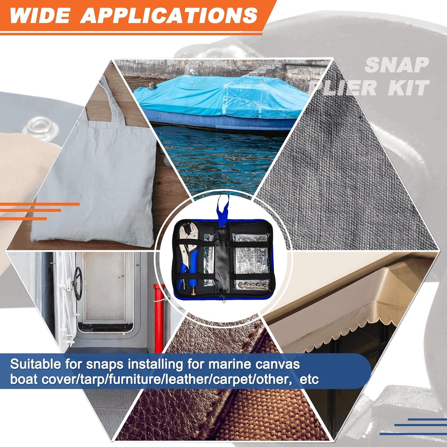 Kit de Botones de Presión MinliGUY 15mm para Barcos y Lonas