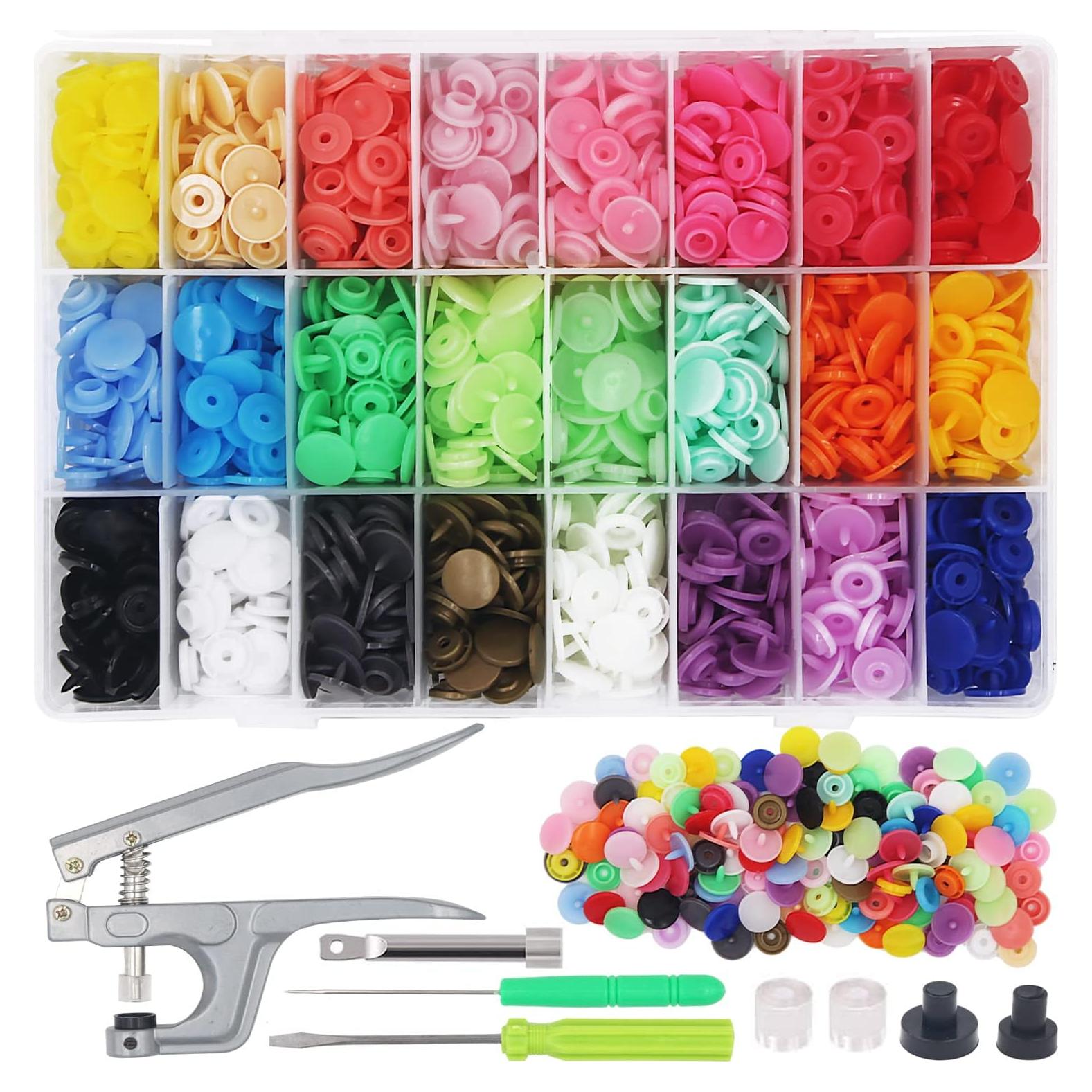 Kit de Botones a Presión EuTengHao 1440 Piezas T5 con Alicates