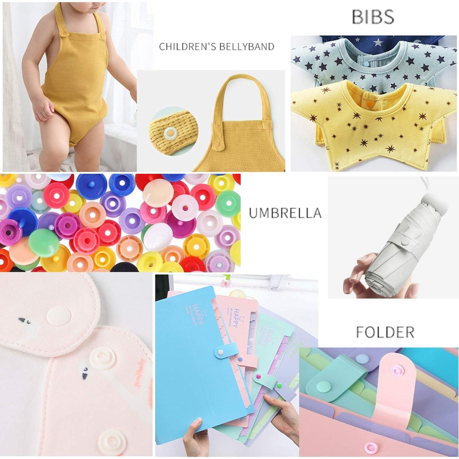 Kit de Botones a Presión EuTengHao 1440 Piezas T5 con Alicates