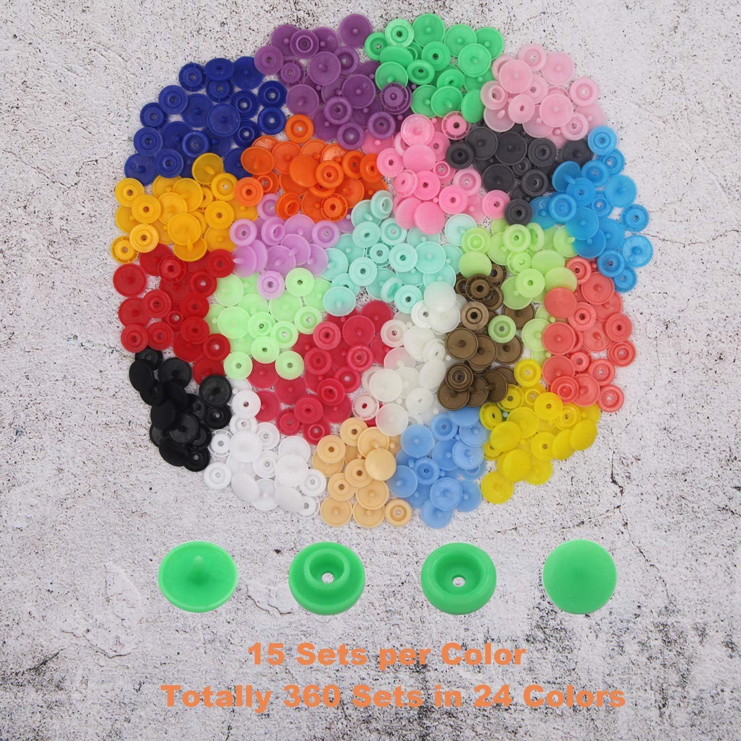 Kit de Botones a Presión EuTengHao 1440 Piezas T5 con Alicates