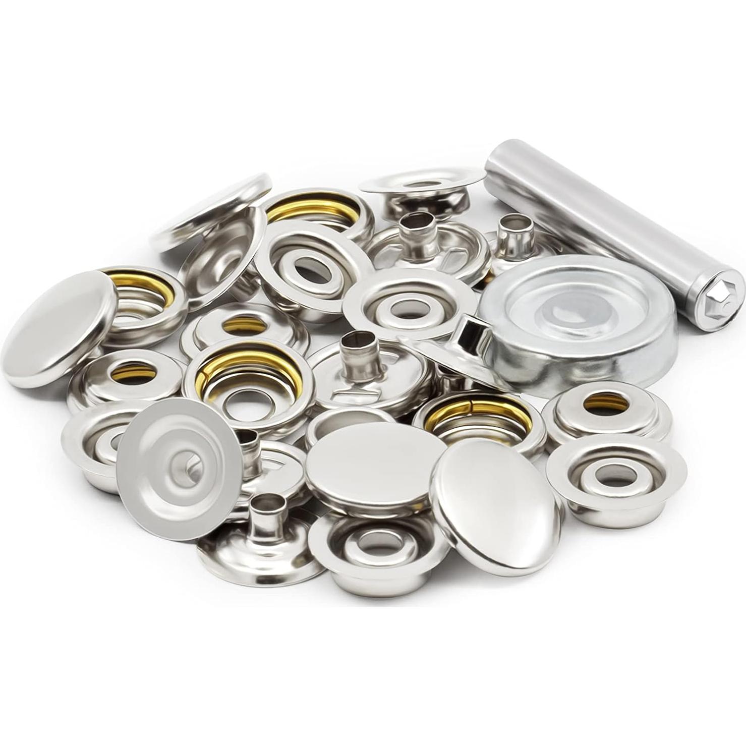 Kit de Broches de Presión Dritz 1.6 cm Niquelado - 7 Juegos