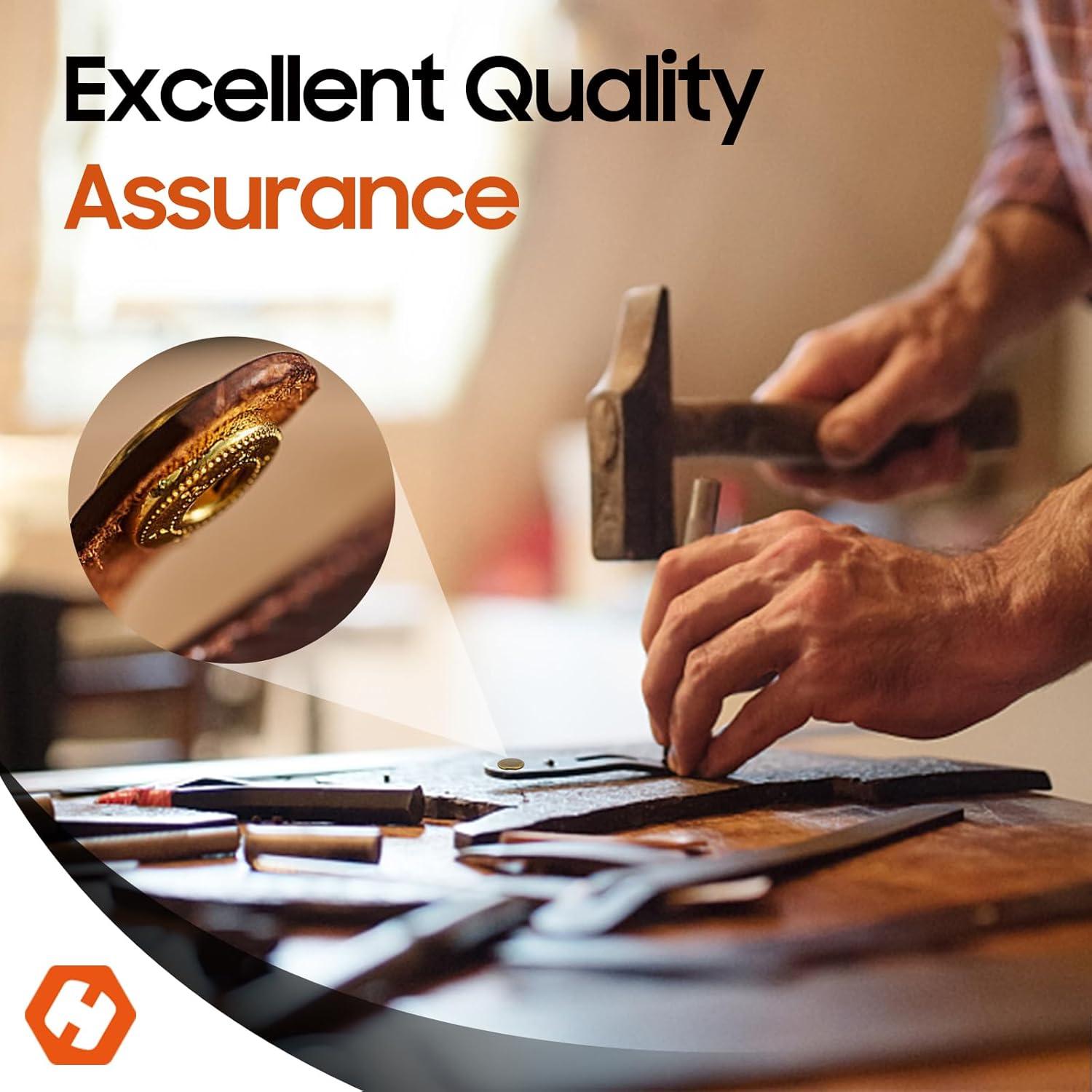 Kit de Broches de Cuero HAPDEN 15mm 40 Juegos con Herramientas