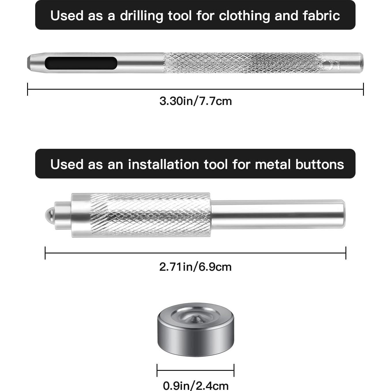 Kit de 400 Piezas Botones a Presión Moocci 15mm 4 Colores