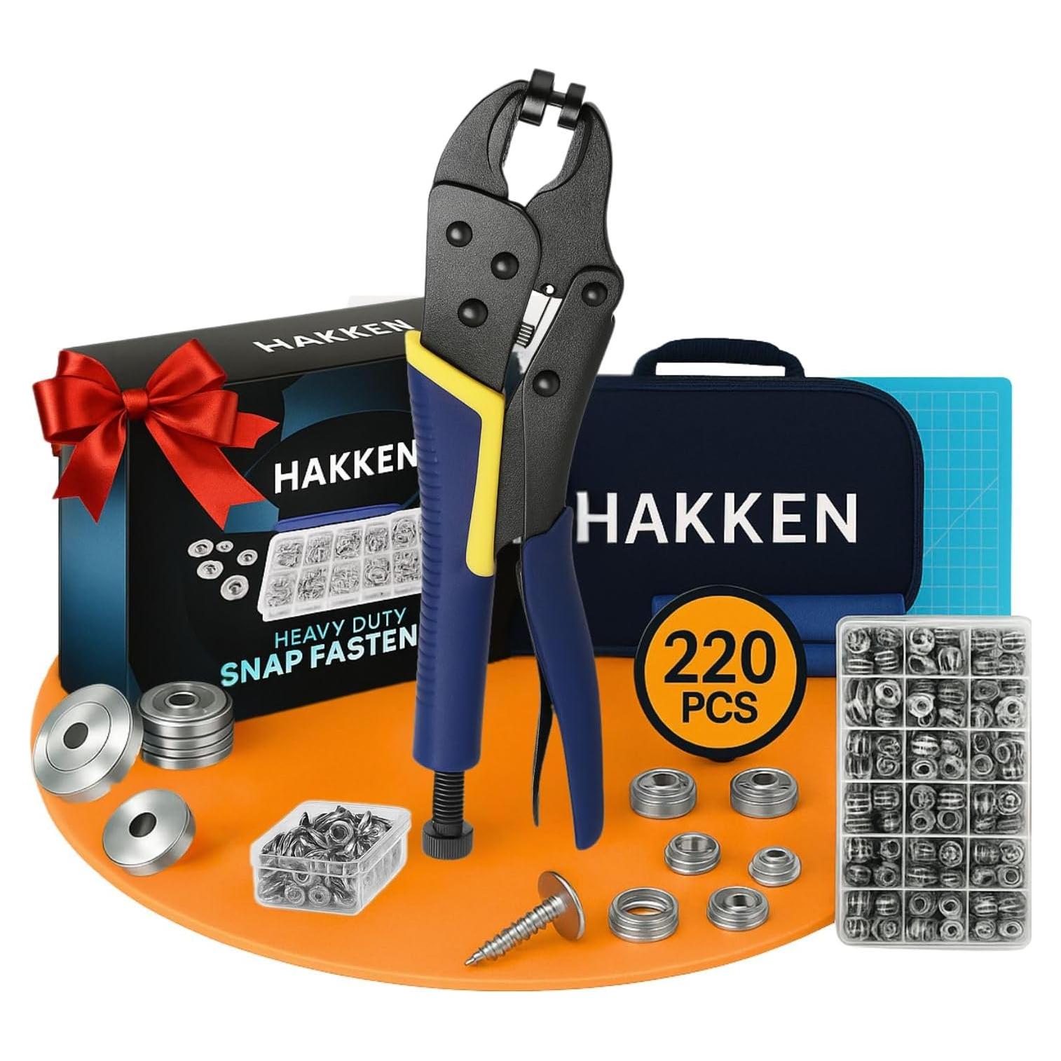 Herramienta de Botón a Presión HAKKEN 15mm con 210 Botones