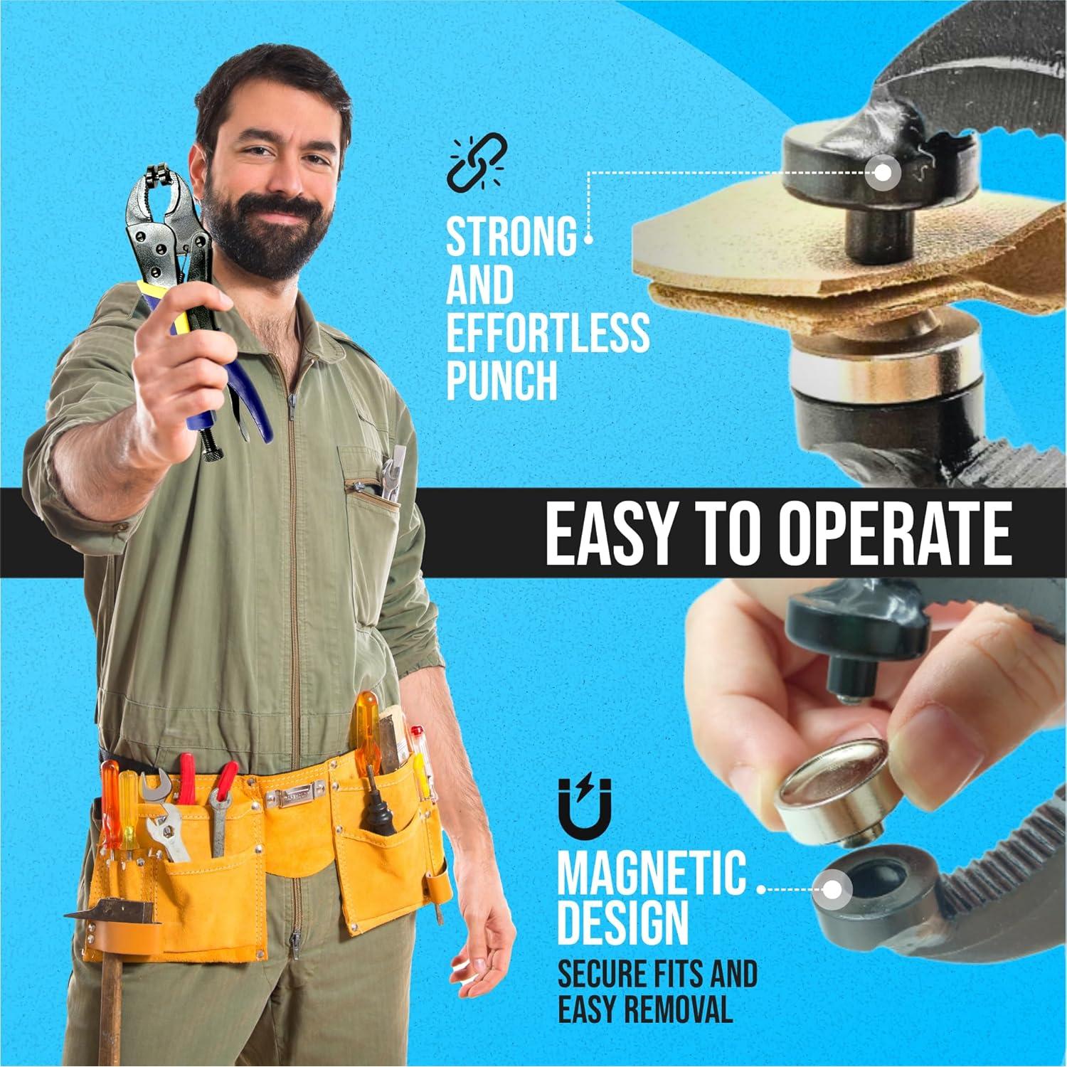 Herramienta de Botón a Presión HAKKEN 15mm con 210 Botones