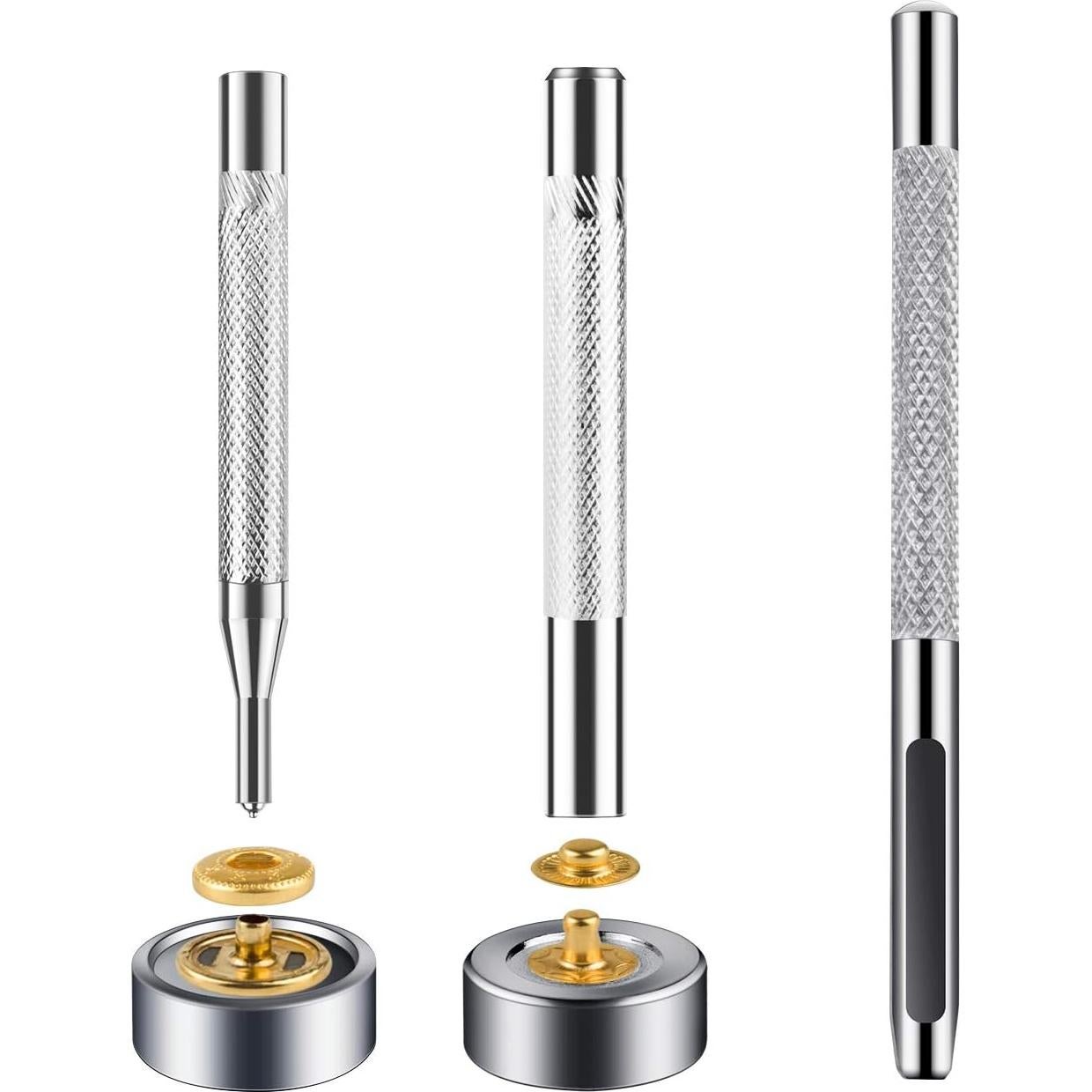 Kit de 132 Botones de Presión MSDADA 12.5 mm para Ropa y Cuero