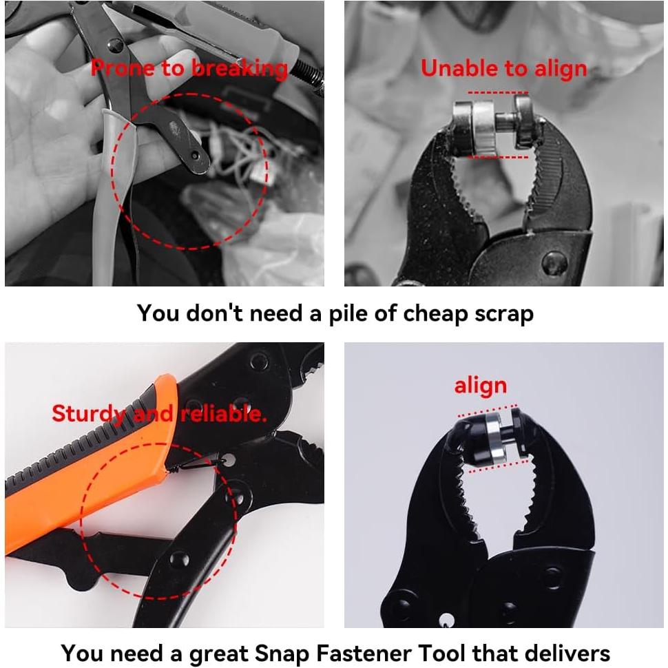 Kit de Herramientas de Botones a Presión HEY FOLY 80 Piezas