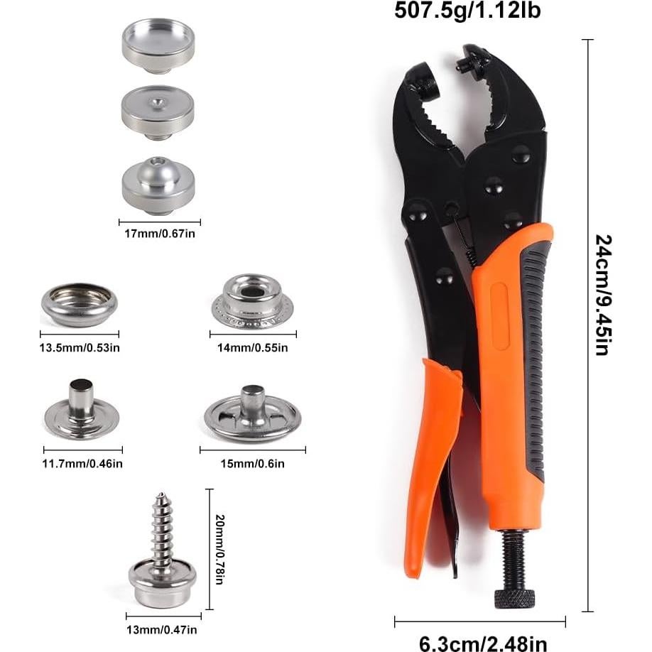 Kit de Herramientas de Botones a Presión HEY FOLY 80 Piezas