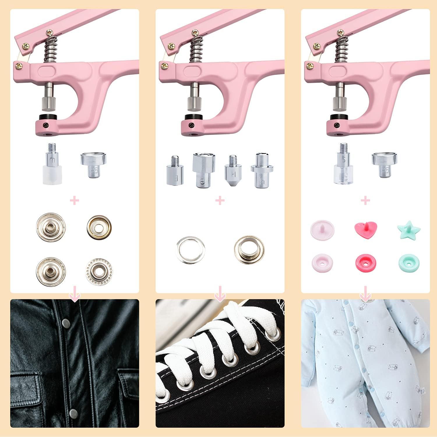 Juego de Botones y Alicates LYNDA 300 Piezas Rosa