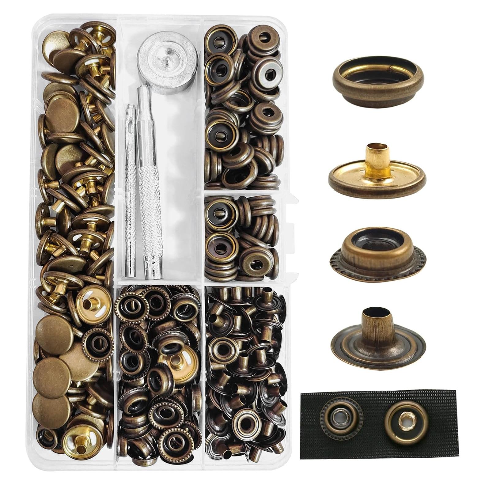 Kit de Broches de Acero Inoxidable 15mm GTAAOY - 80 Piezas