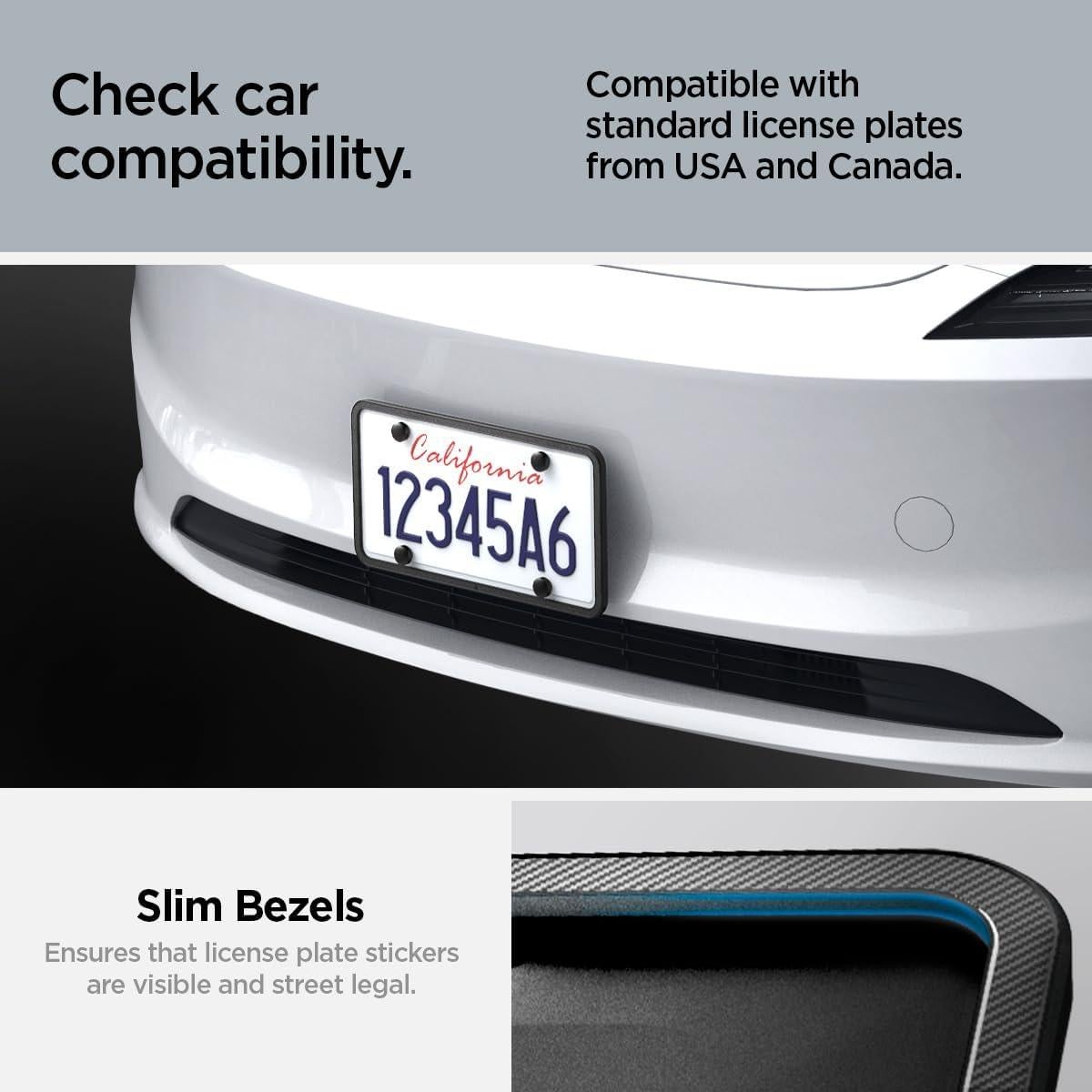 Soporte para Placa de Licencia Spigen para Tesla Model Y y 3