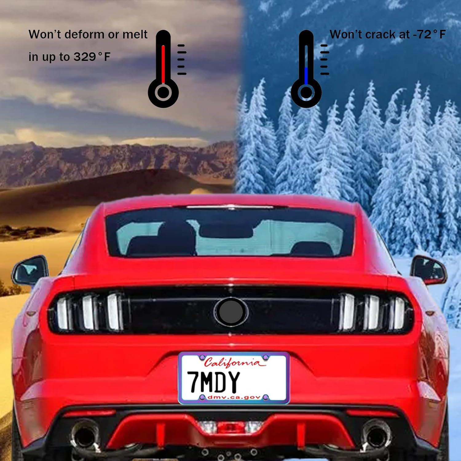 Marco de Placa de Licencia Iridiscente BootupGer - Acero Inoxidable