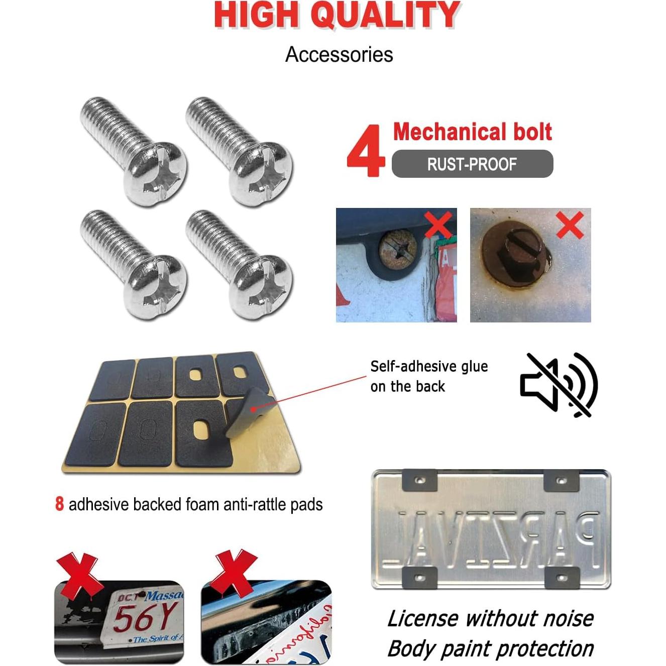 Marco de Placa de Licencia de Montaña ZXFOOG Blanco 2 Piezas