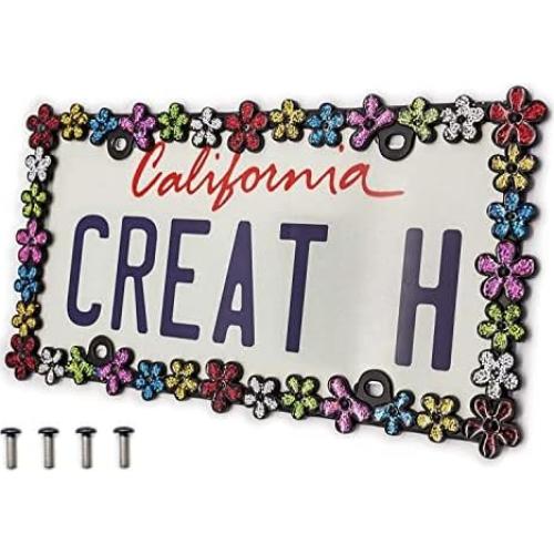 Marco de Placa de Licencia Creathome 3D Zinc Negro Mate 32.5x16.5cm