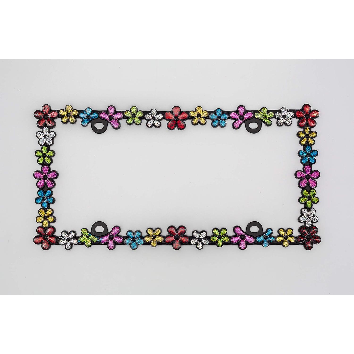 Marco de Placa de Licencia Creathome 3D Zinc Negro Mate 32.5x16.5cm